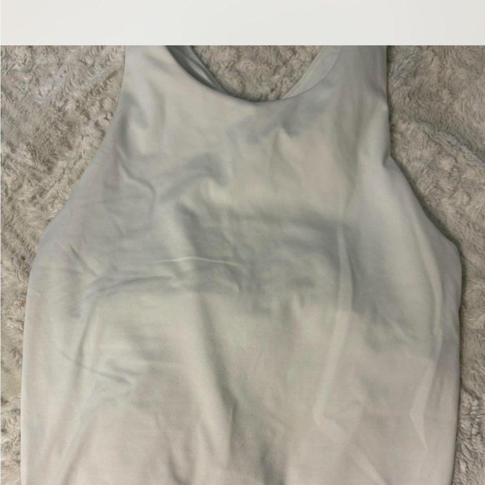 White Sleeveless Tank Top